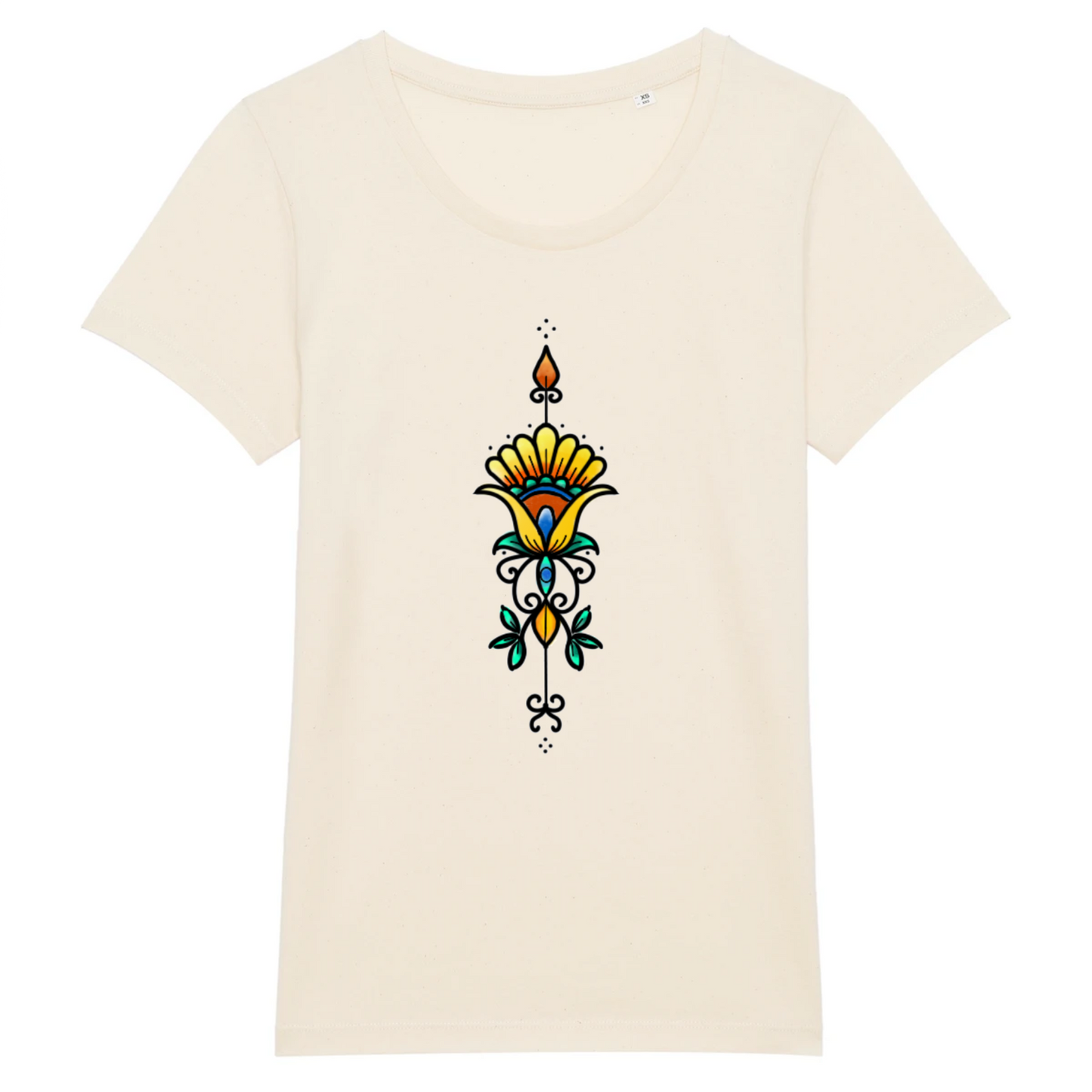 Fleur | T-shirt Femme 100% Coton BIO - EXPRESSER | Naturel