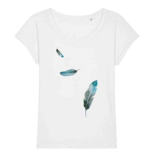 Pluma | T-shirt 100% Coton Bio Slub Femme - ROUNDER | Blanc