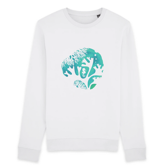 Hippocampe | Sweat BIO Femme | Blanc