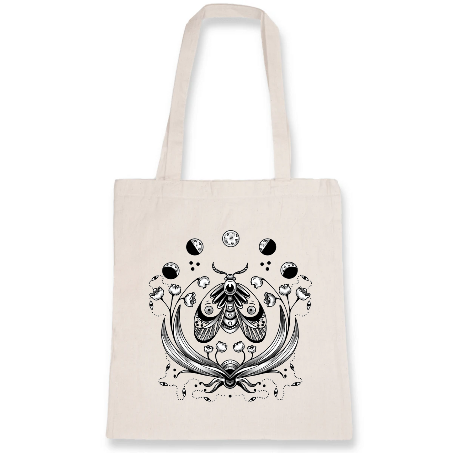 Sac Totebag coton bio | graphisme papillon de nuit