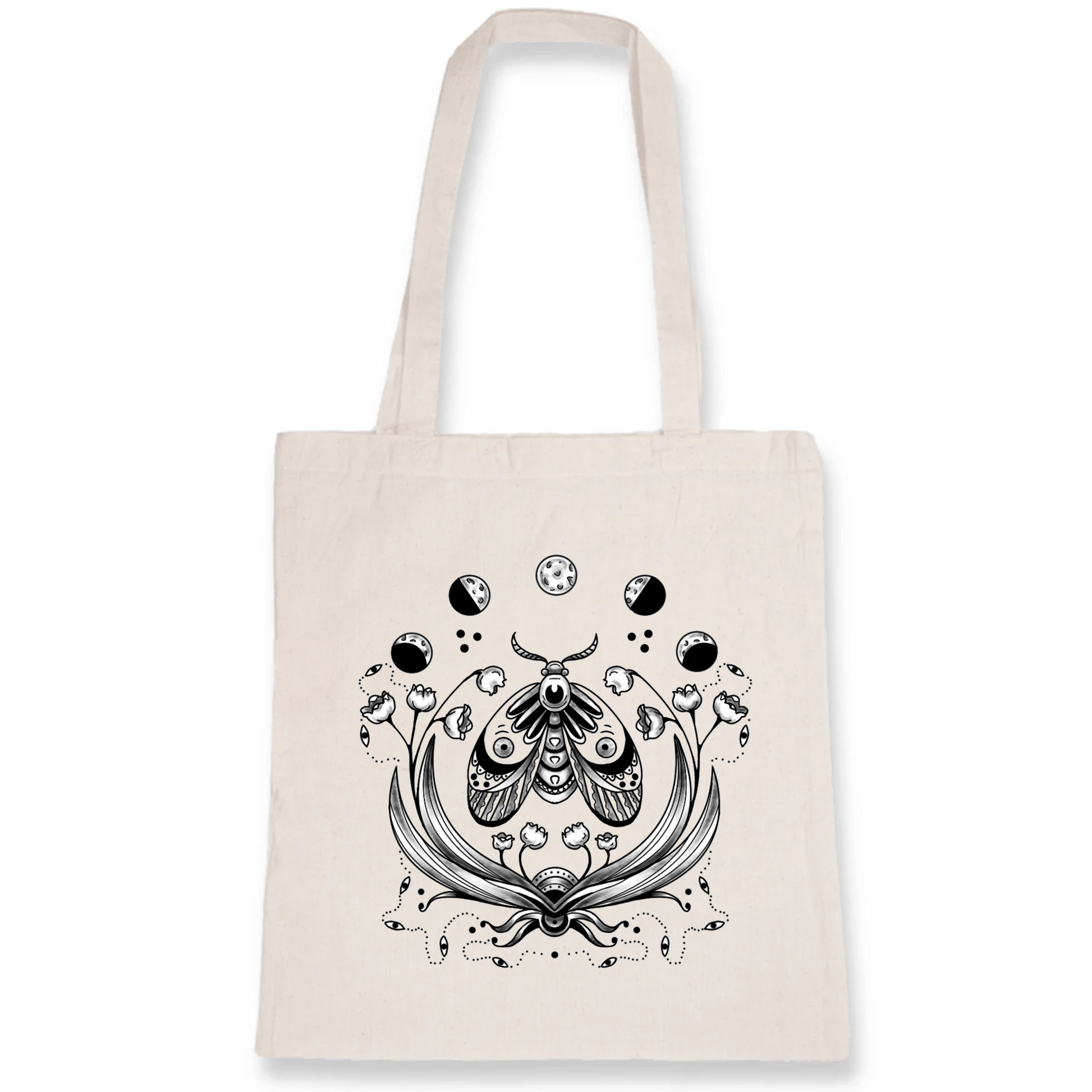 Sac Totebag coton bio | graphisme papillon de nuit