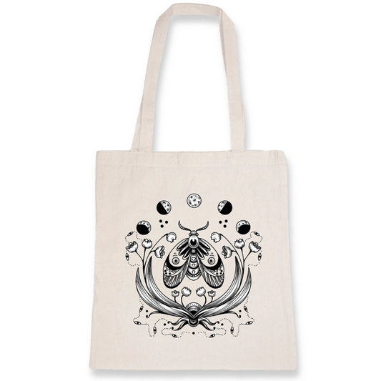 Sac Totebag coton bio | graphisme papillon de nuit