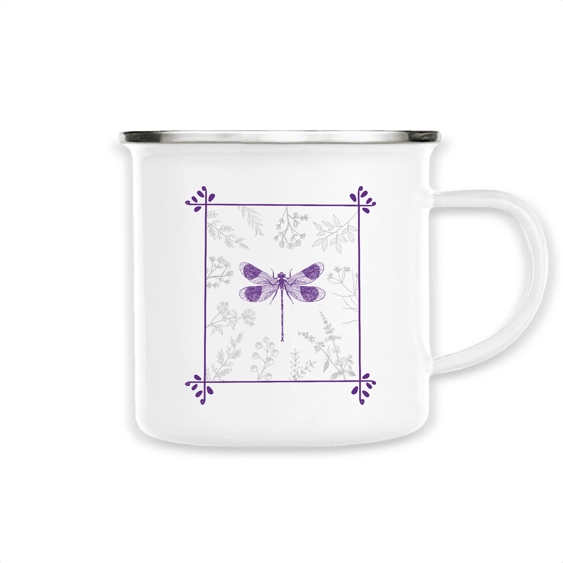 Caloptérix | Mug émaillé | Blanc