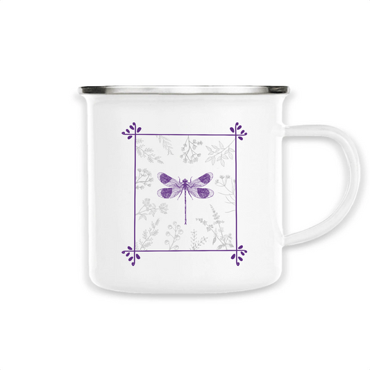 Caloptérix | Mug émaillé | Blanc