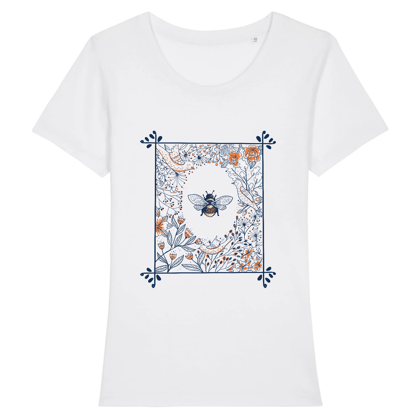 Abeille | T-shirt Femme 100% Coton BIO - EXPRESSER | Blanc