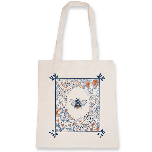 Abeille | Totebag - 100% coton BIO | Blanc