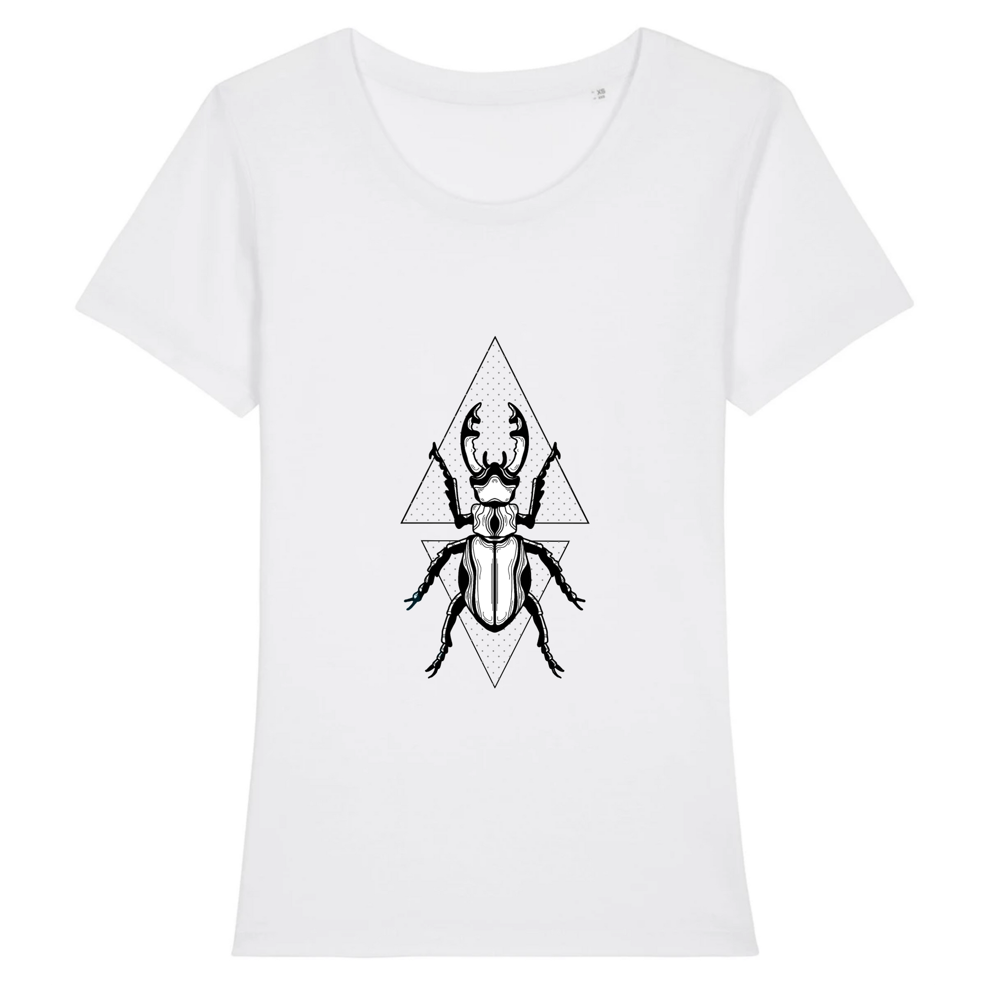 Beetle | T-shirt Femme 100% Coton BIO - EXPRESSER | Blanc