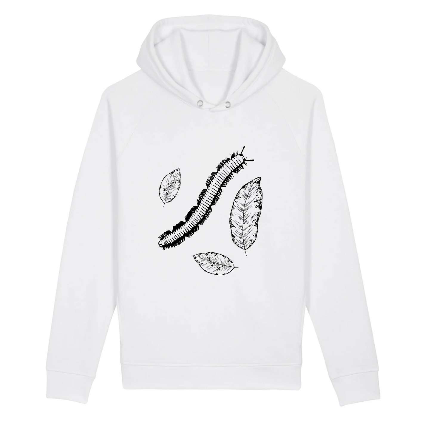 Myriapode | Sweat à capuche BIO Unisexe - SIDER | Blanc