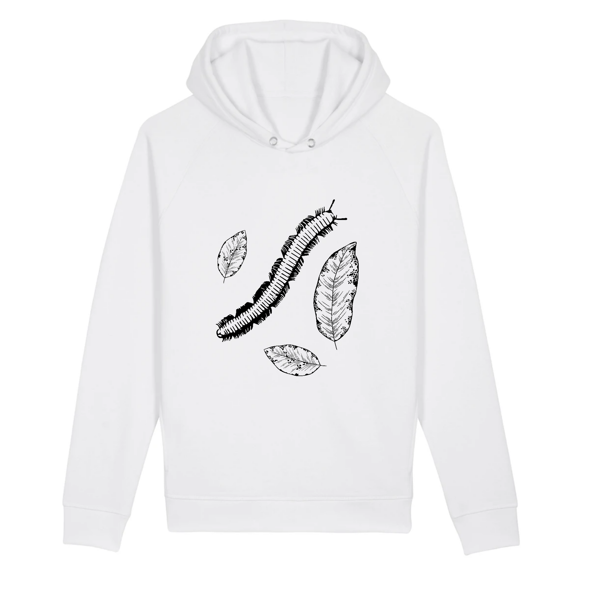 Myriapode | Sweat à capuche BIO Unisexe - SIDER | Blanc