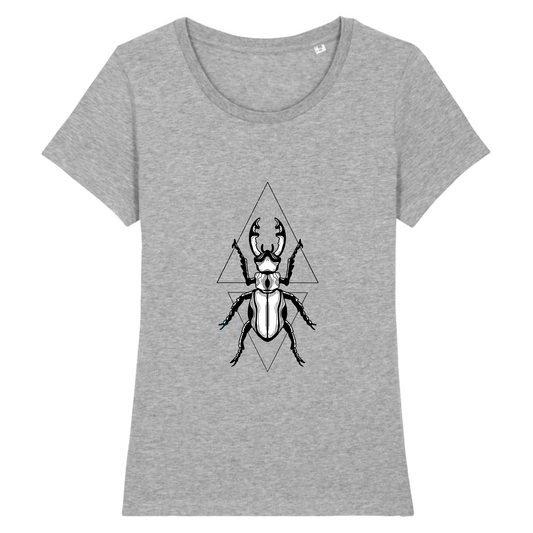 Beetle | T-shirt Femme 100% Coton BIO - EXPRESSER | Gris