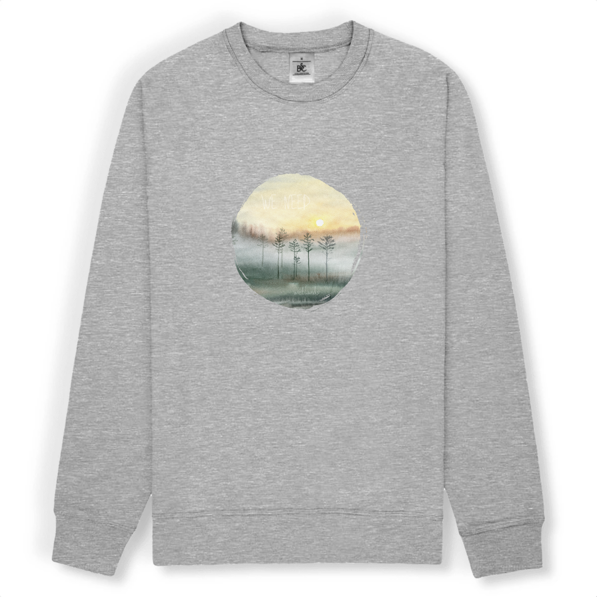 Wetlands | Sweat-shirt unisexe - WUI Coton Bio | Gris
