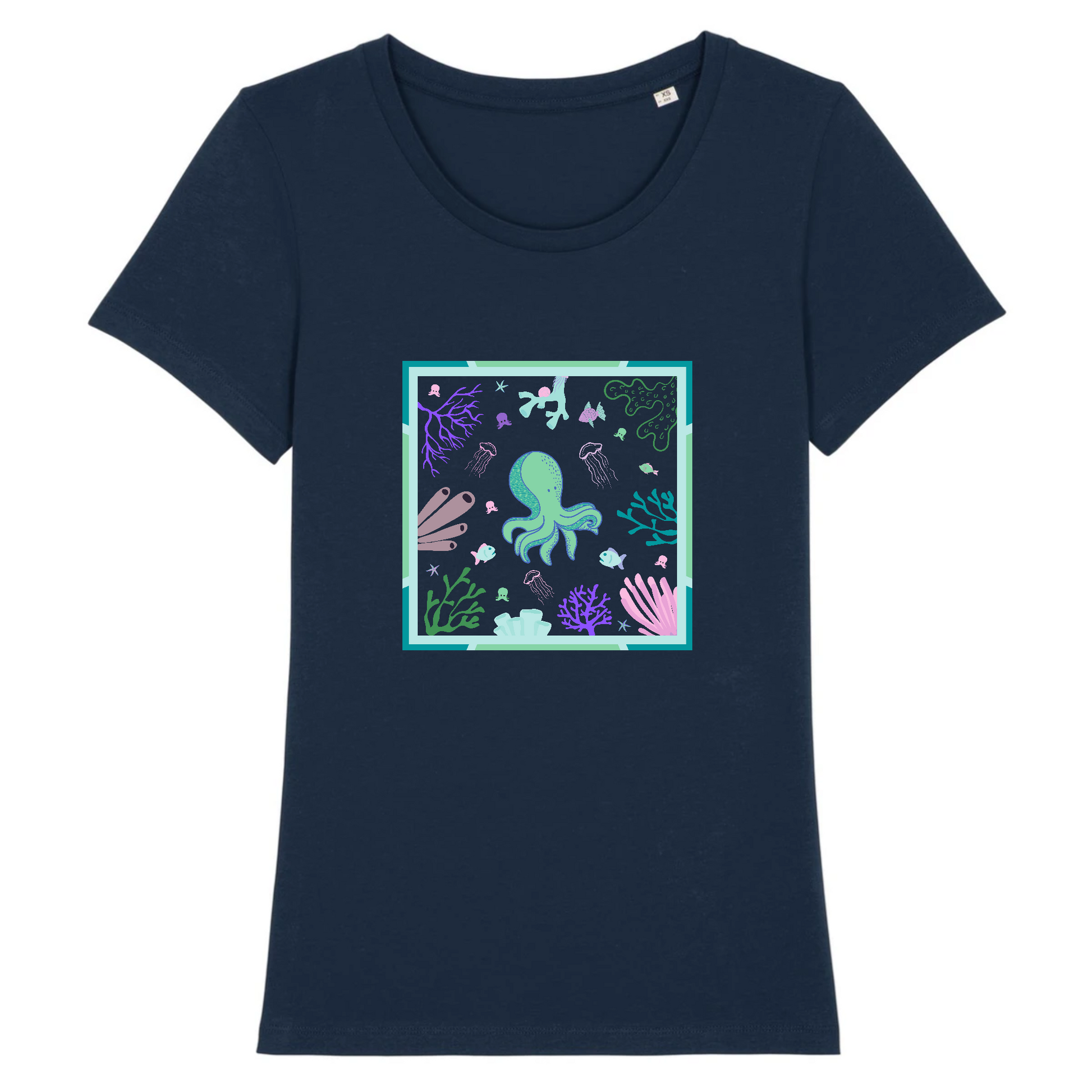Octopus sympaticus | T-shirt Femme 100% Coton BIO - EXPRESSER | Marine