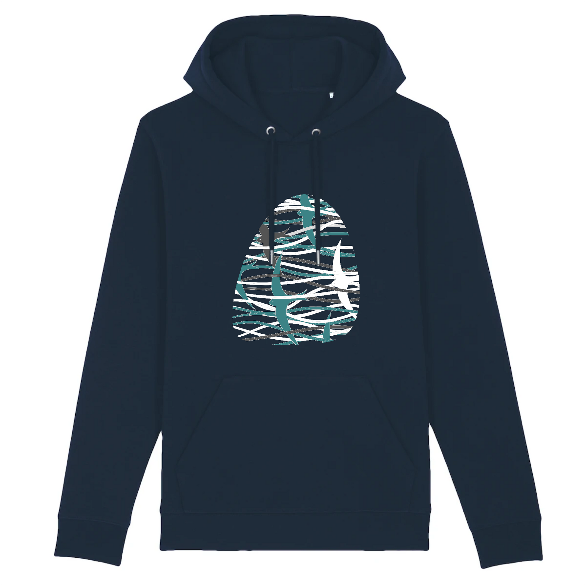 In the wind | Sweat à capuche BIO Unisexe - CRUISER | Marine