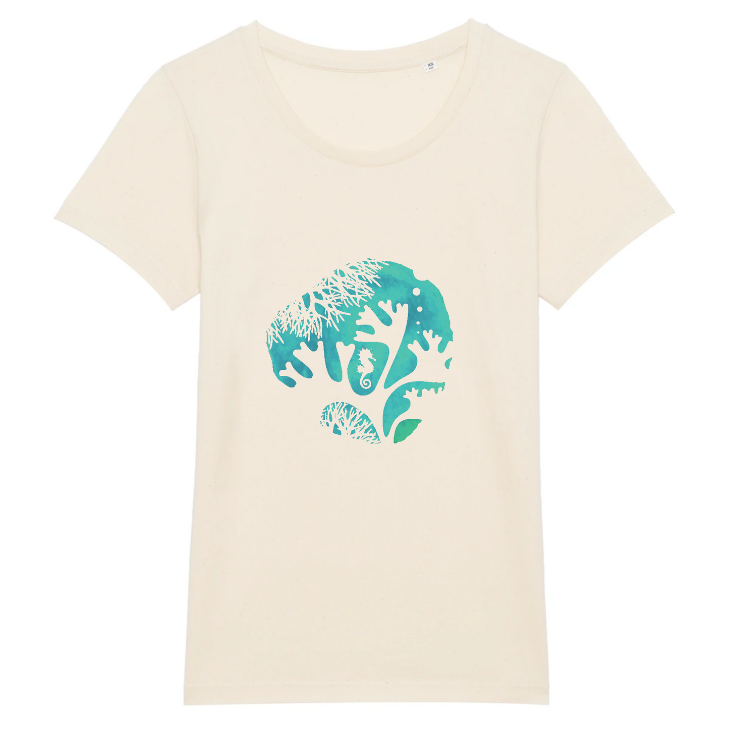 Hippocampe | T-shirt Femme 100% Coton BIO - EXPRESSER | Naturel