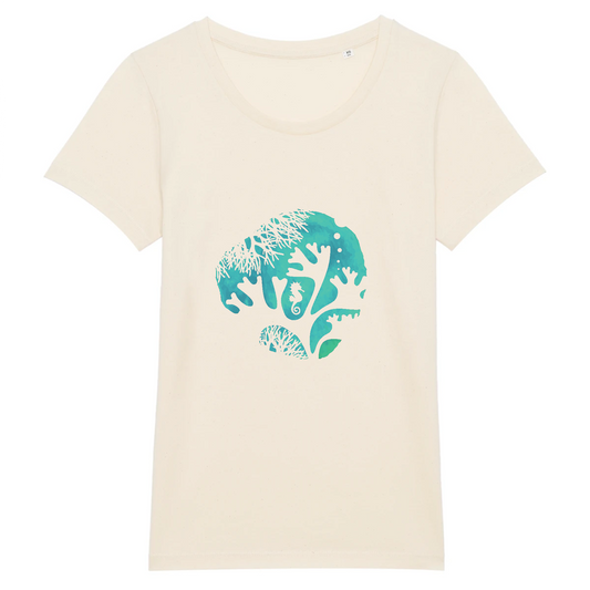 Hippocampe | T-shirt Femme 100% Coton BIO - EXPRESSER | Naturel
