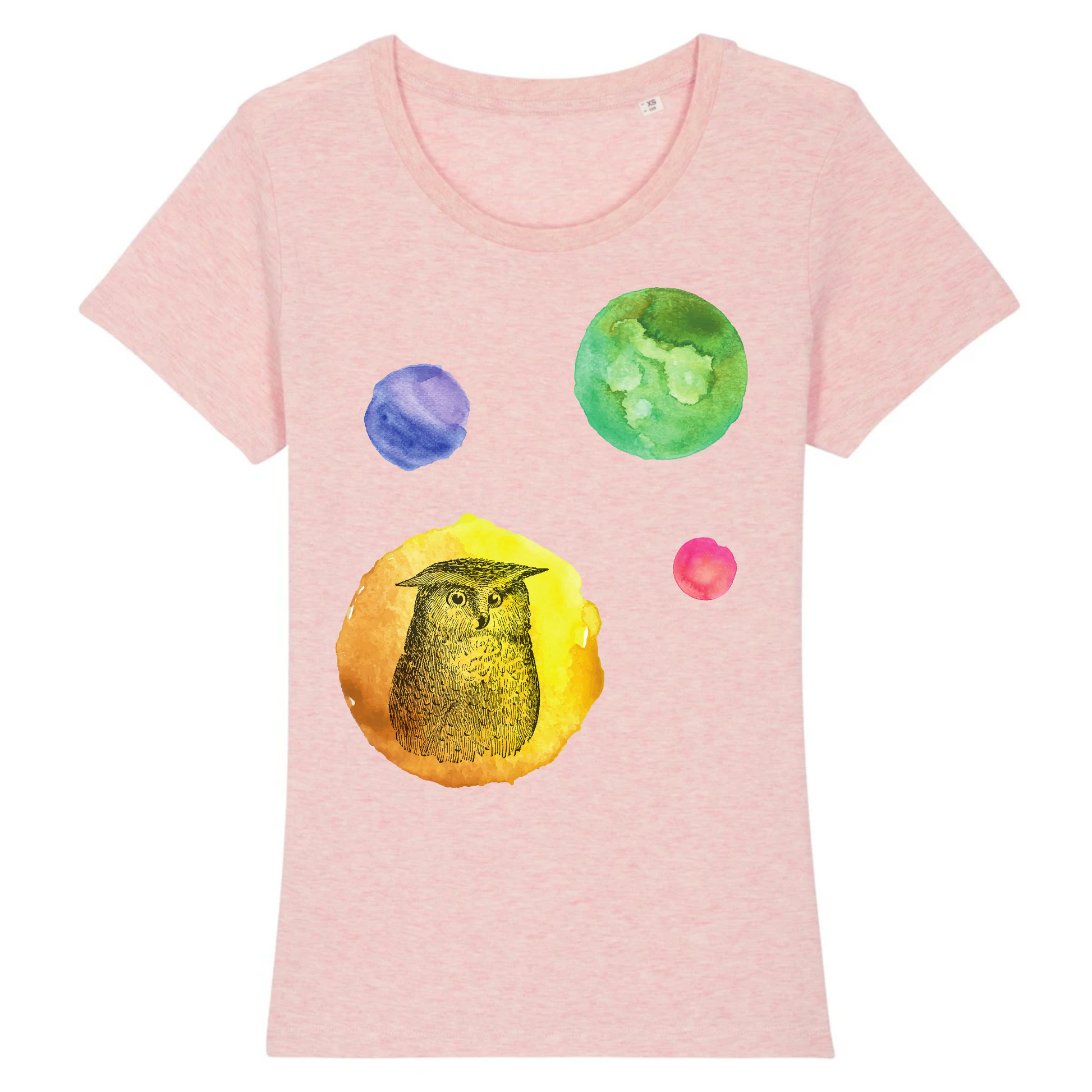 Hibou | T-shirt Femme 100% Coton BIO - EXPRESSER | Rose