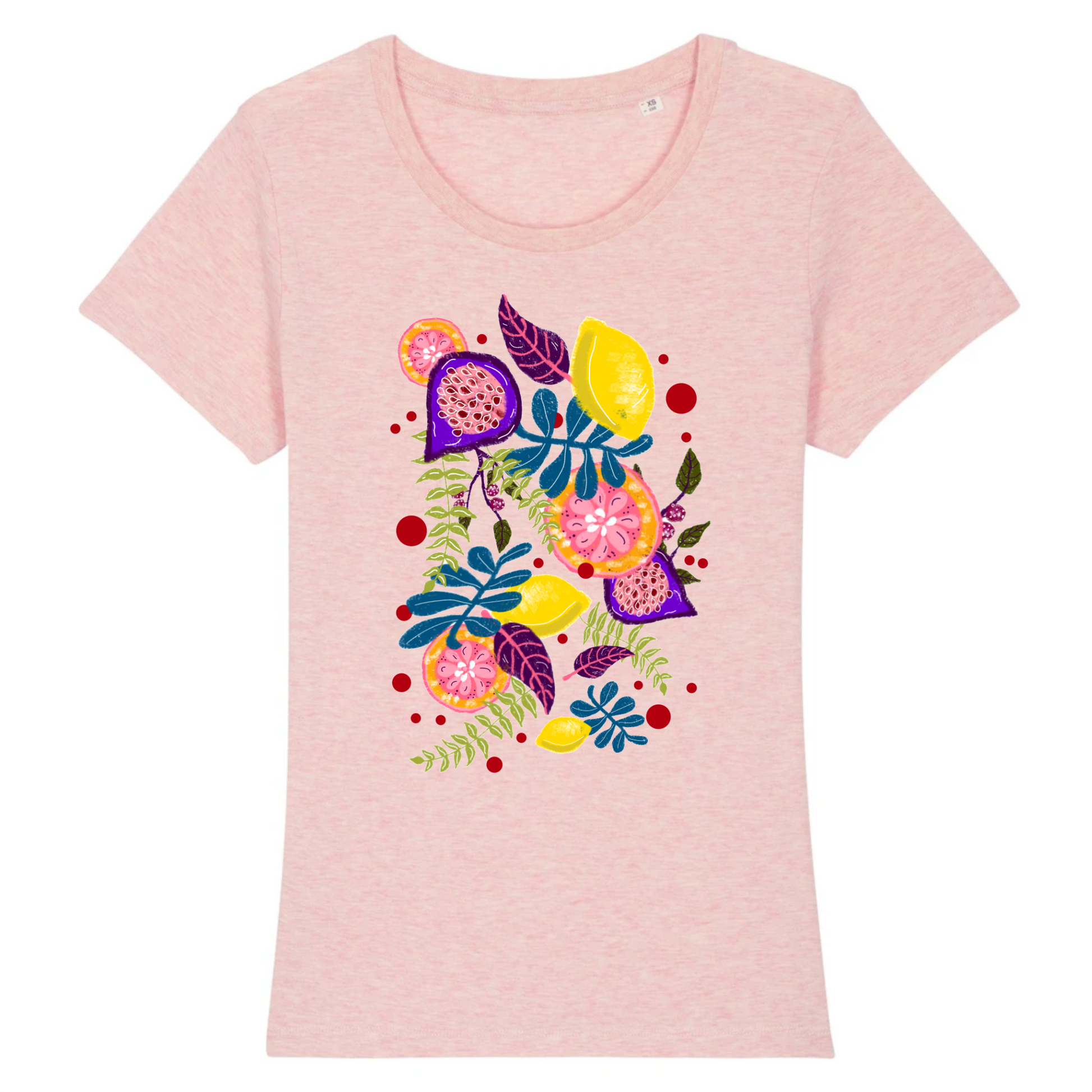 Fruity | T-shirt Femme 100% Coton BIO - EXPRESSER | Rose