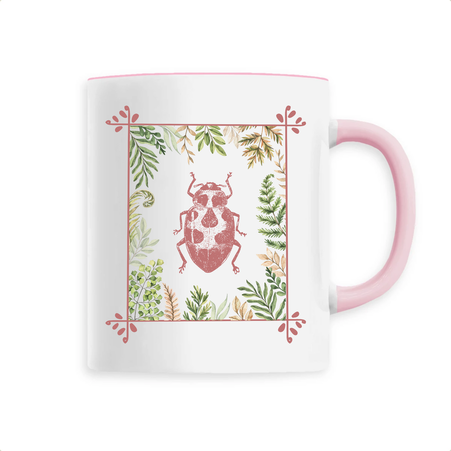 Coccinelle | Mug céramique | Rose