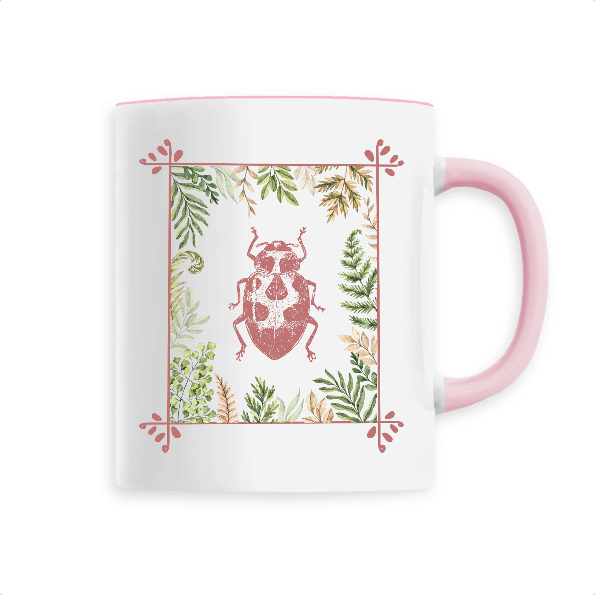 Coccinelle | Mug céramique | Rose